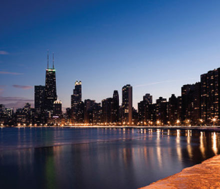 Chicago Skyline at dusk